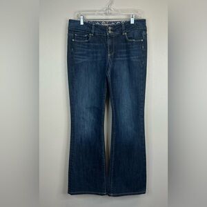 PAIGE Womens 31 Dark Blue High Rise Bootcut Jeans Western Y2K Boho Classic Denim